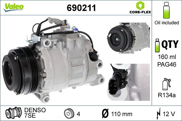 VALEO 690211 Compressor, air conditioning