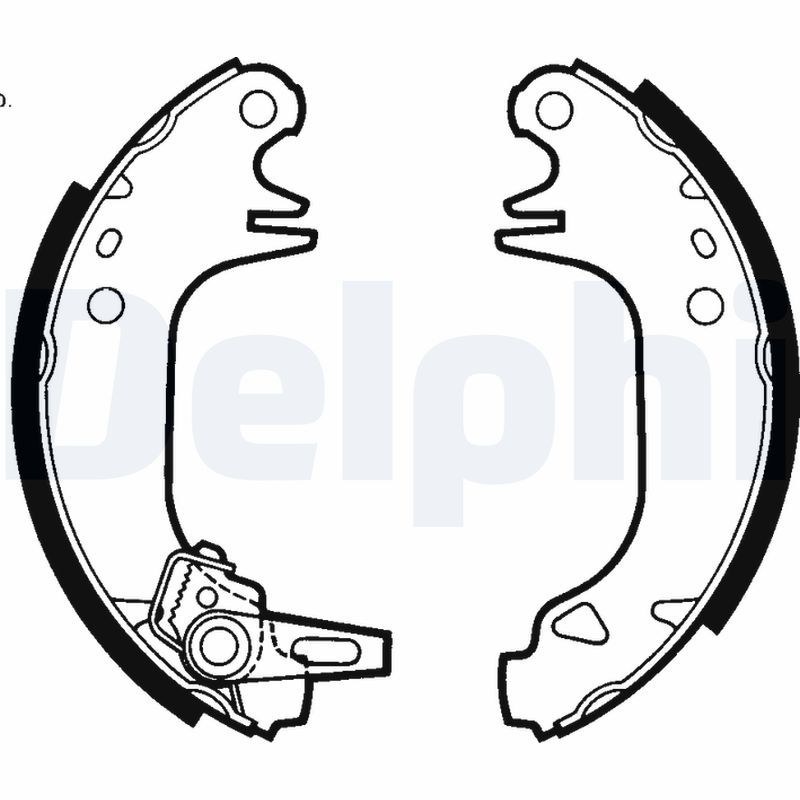 DELPHI LS1423 Brake shoe set