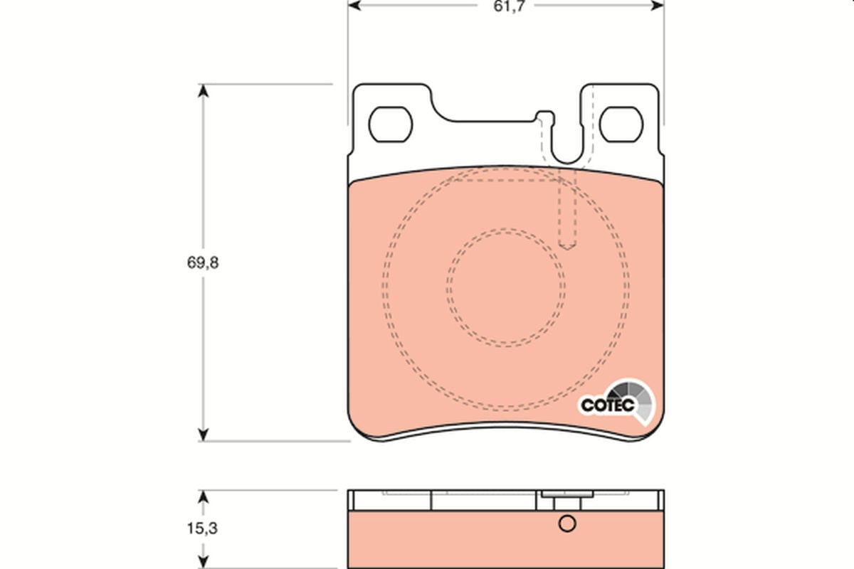 TRW GDB1123 Brake pad set, disc brake