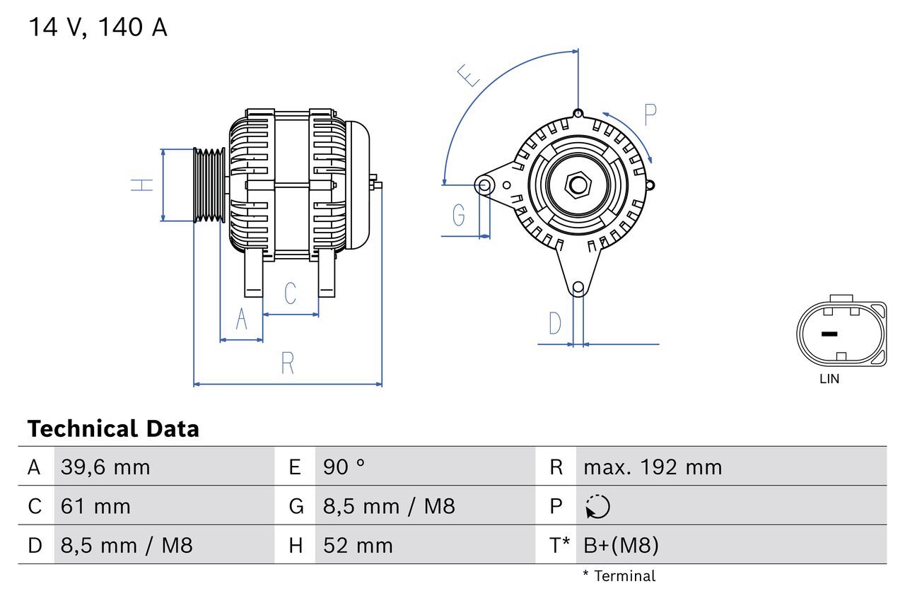 BOSCH 0 986 086 210 Alternator