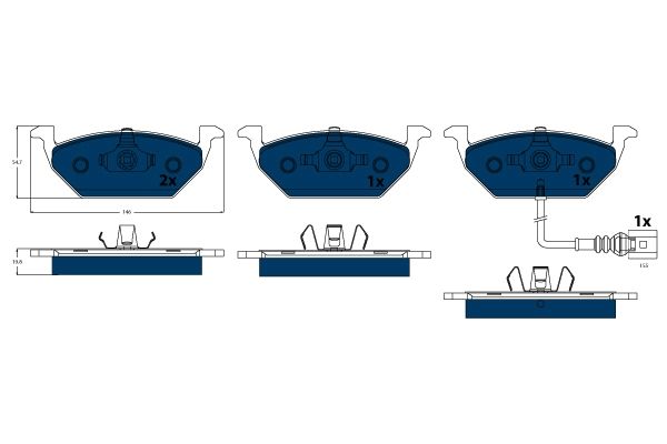 TRW GDB1386BTE Brake pad set, disc brake