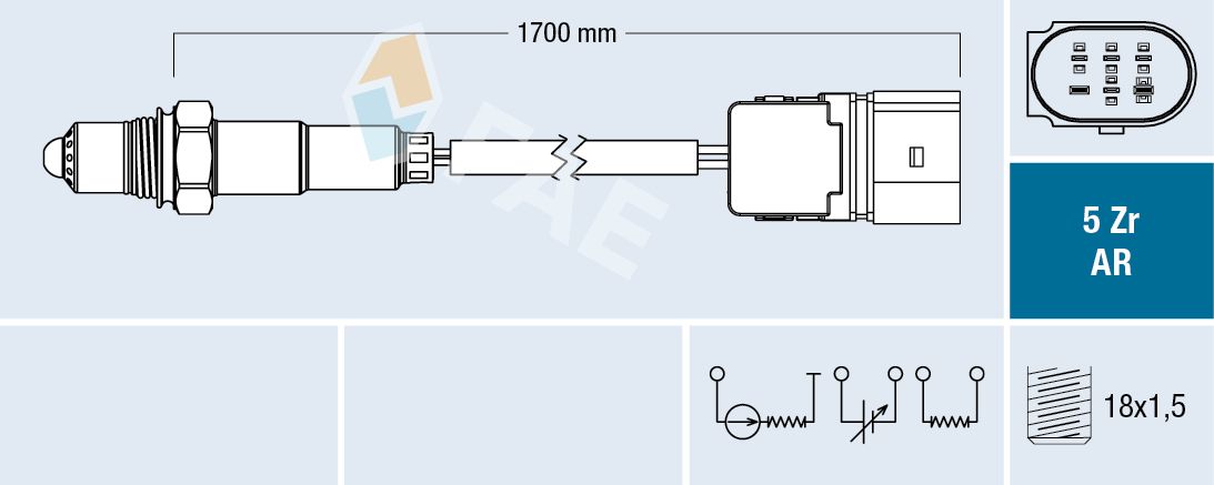 FAE 75361 Oxygen sensor