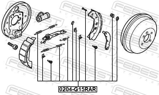 Accessory Kit, parking brake shoes-1