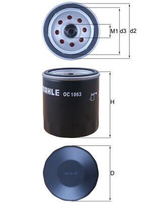 MAHLE OC 1063 Oil filter