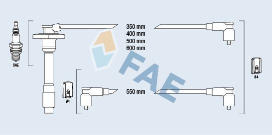 FAE 83585 Ignition cable kit