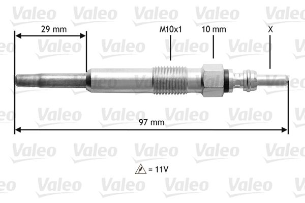 VALEO 345136 Glow plug
