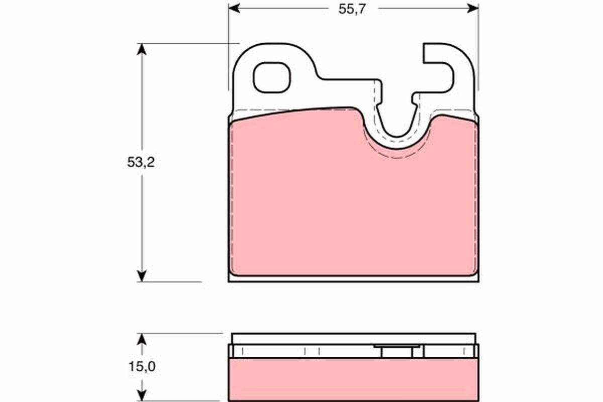 TRW GDB259 Brake pad set, disc brake
