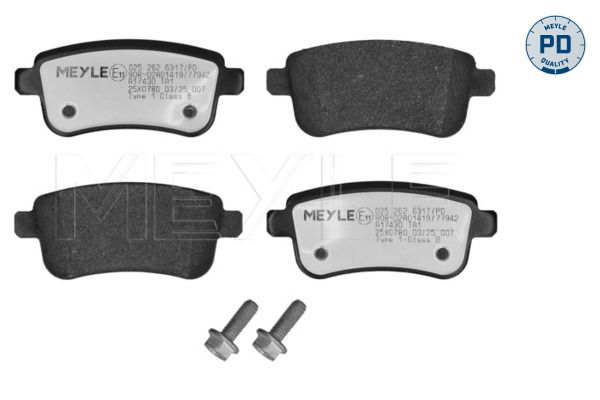 MEYLE 025 262 6317/PD Brake pad set, disc brake
