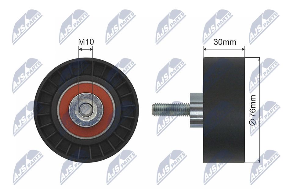 NTY RNK-FR-027 Deflection/guide pulley, v-ribbed belt