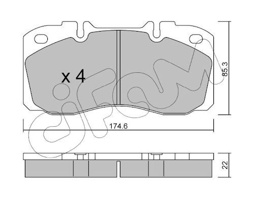 CIFAM 822-268-0 Brake pad set, disc brake