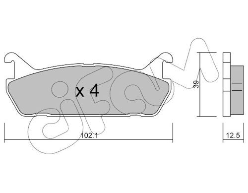 CIFAM 822-390-0 Brake pad set, disc brake