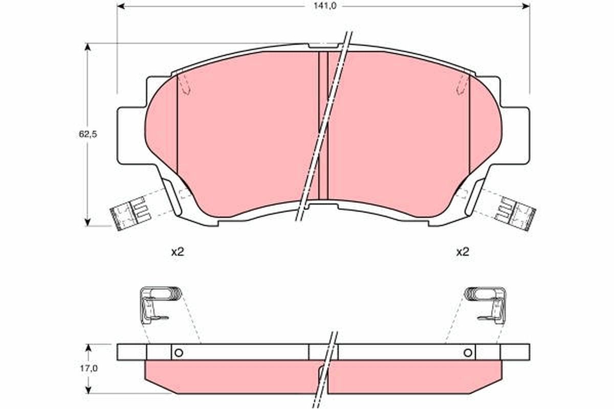 TRW GDB1142 Brake pad set, disc brake