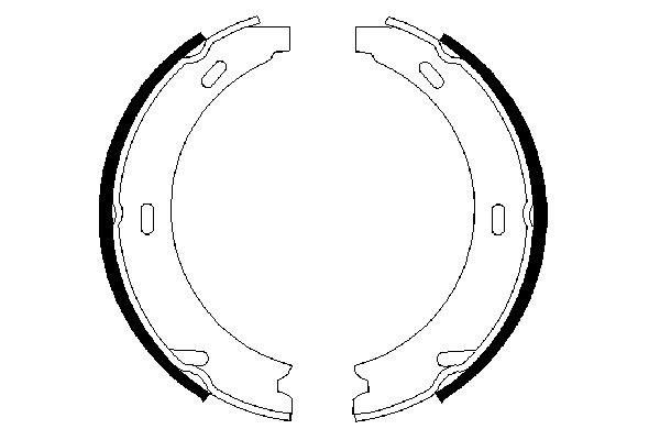 Brake Shoe Set, parking brake-4