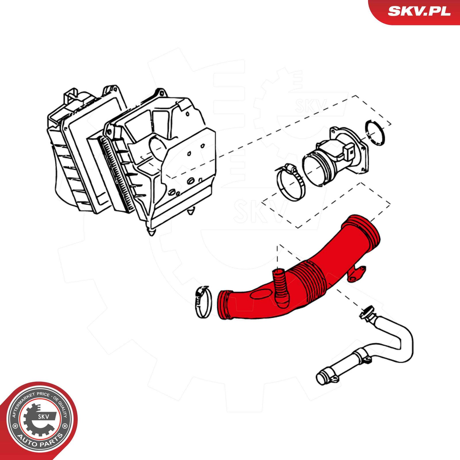 Intake Hose, air filter