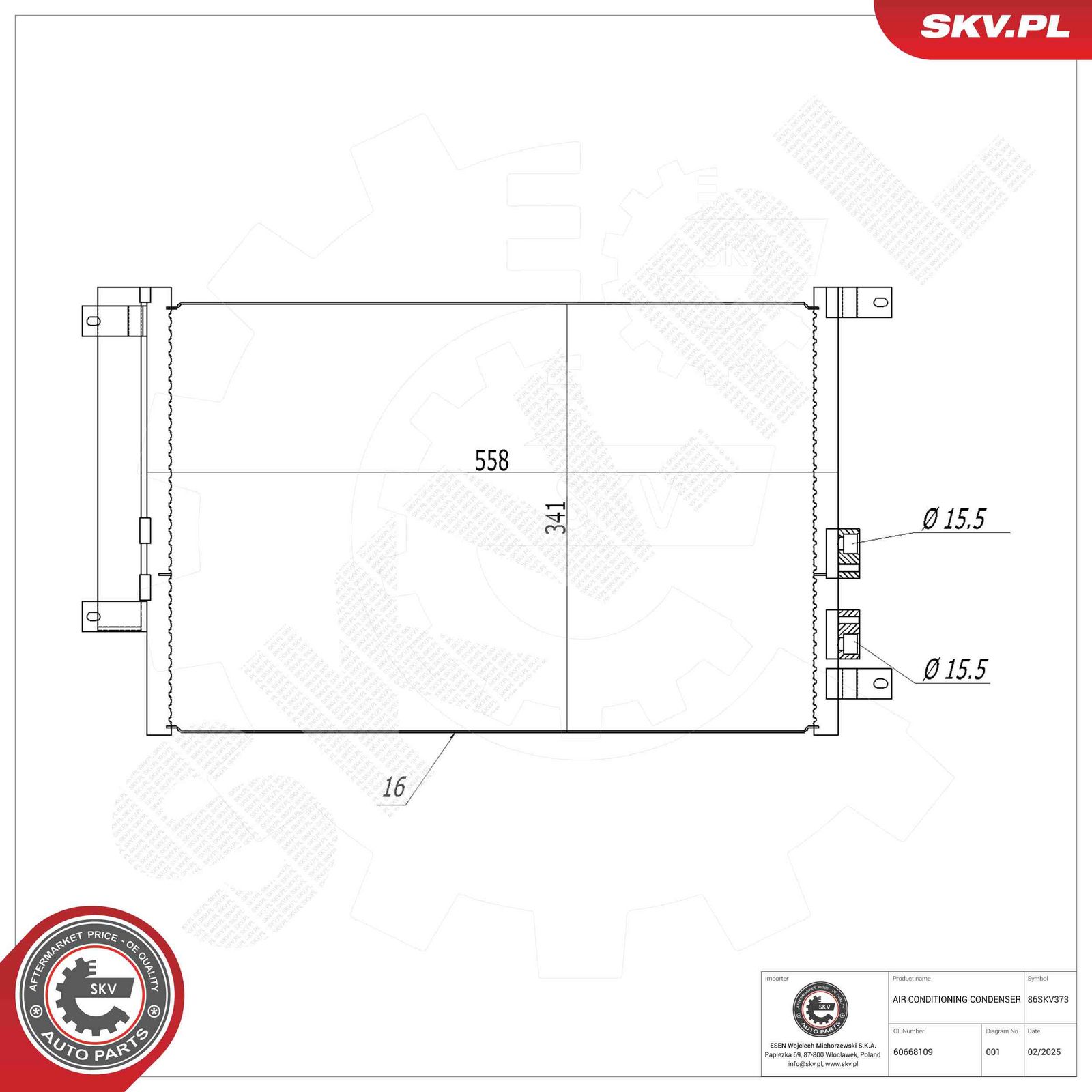 Condenser, air conditioning-main