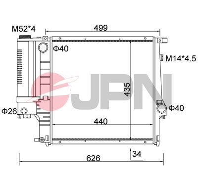 JPN 60C9006-JPN Radiator, engine cooling