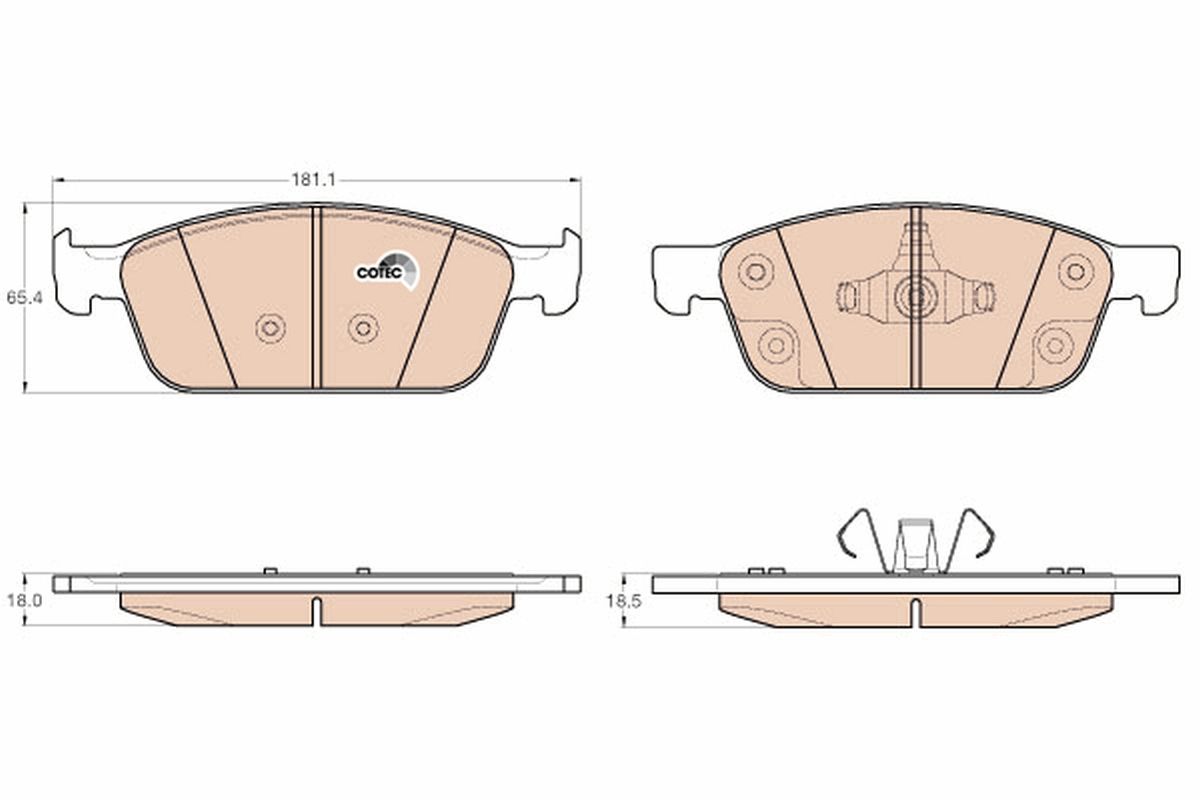 TRW GDB2009 Brake pad set, disc brake