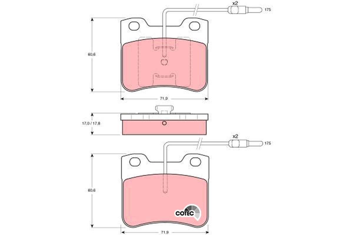 TRW GDB794 Brake pad set, disc brake