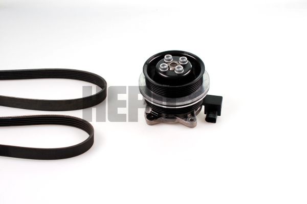 HEPU PK06510 Water pump + v-ribbed belt kit