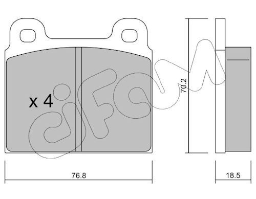 CIFAM 822-078-0 Brake pad set, disc brake