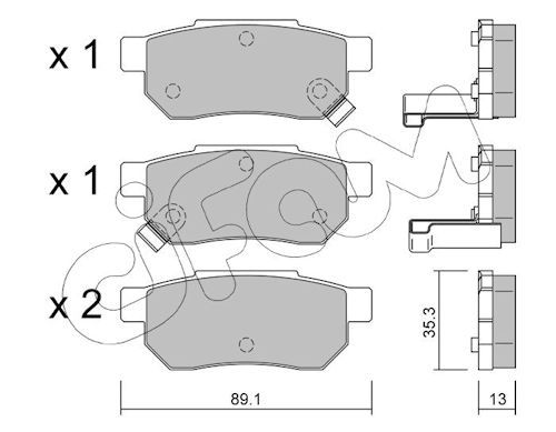 CIFAM 822-170-1 Brake pad set, disc brake