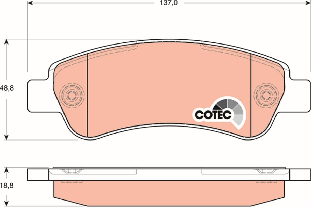 TRW GDB1682 Brake pad set, disc brake