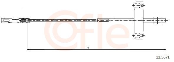 COFLE 11.5671 Cable pull, parking brake
