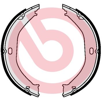 BREMBO S 37 505 Brake shoe set, parking brake