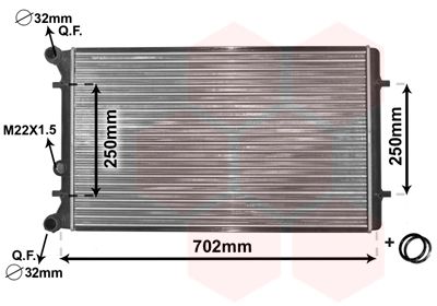VAN WEZEL 03002155 Radiator, engine cooling
