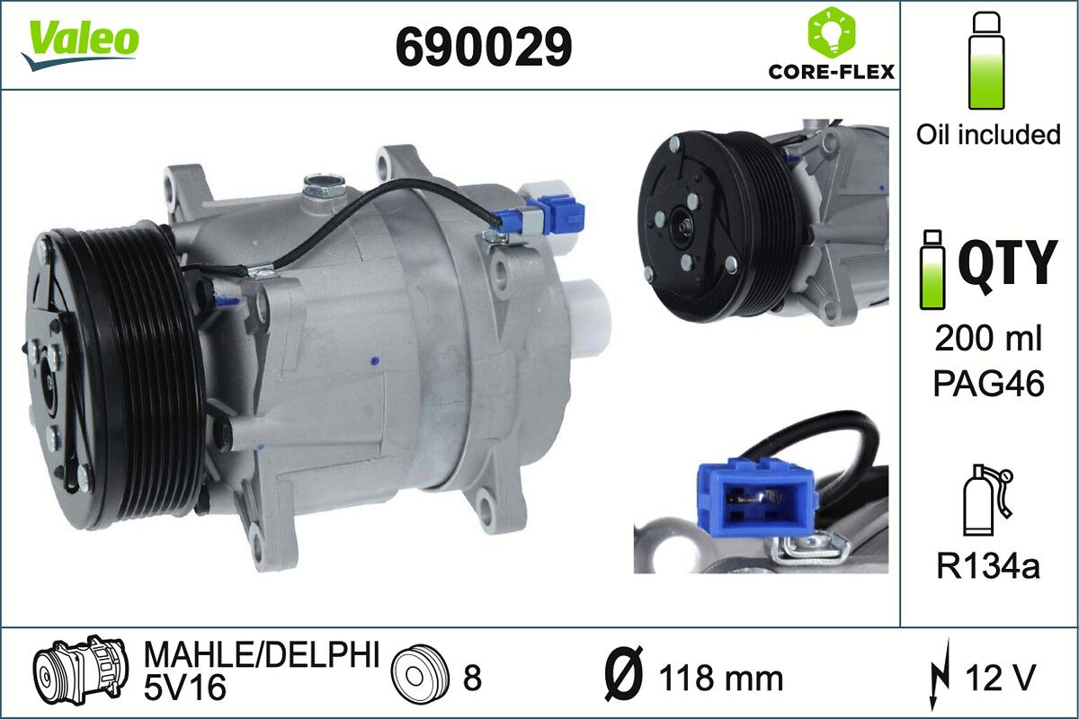 VALEO 690029 Compressor, air conditioning
