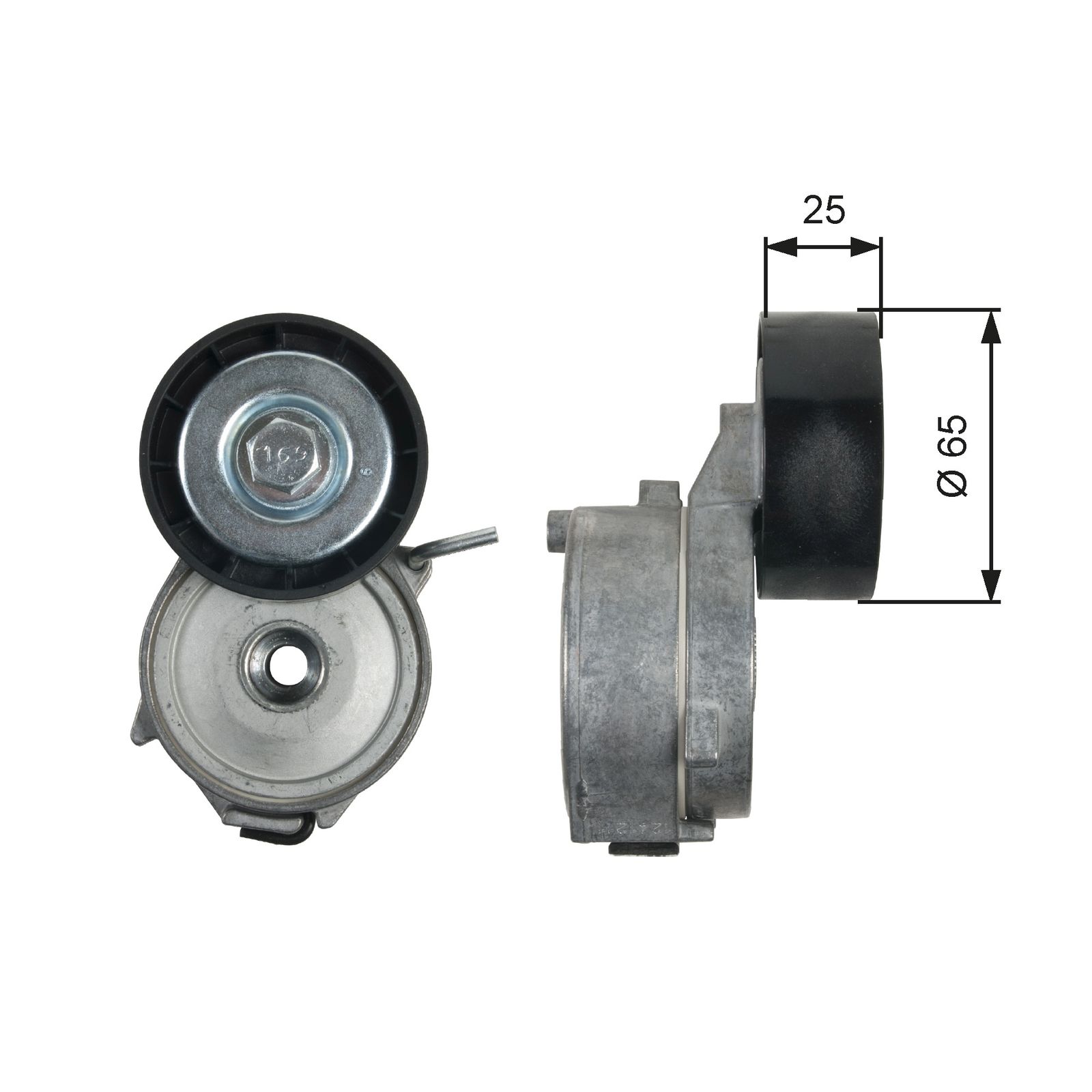 GATES T39211 Belt tensioner, v-ribbed belt