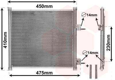 VAN WEZEL 18005262 Condenser, air conditioning