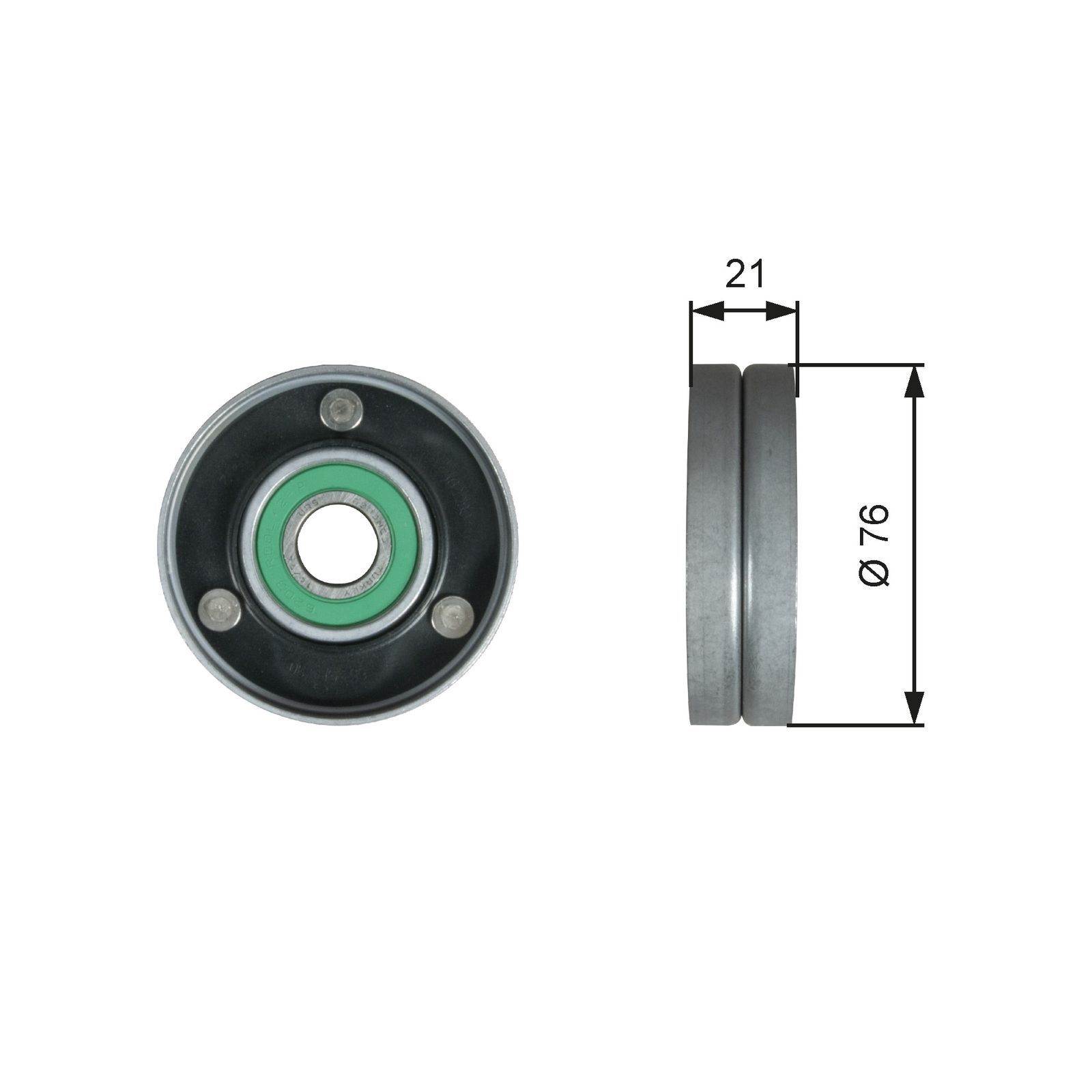 Deflection/Guide Pulley, V-ribbed belt