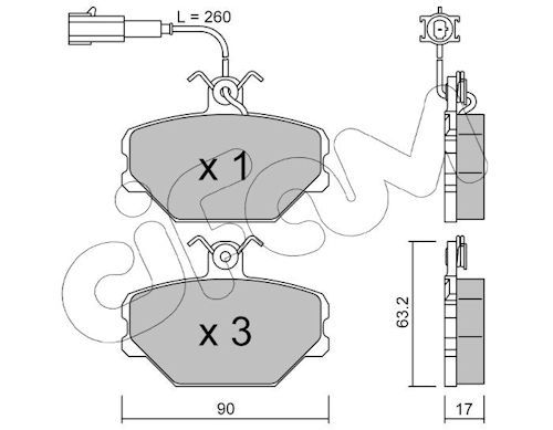 CIFAM 822-059-0 Brake pad set, disc brake