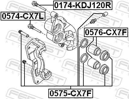 Guide Bolt, brake caliper-1