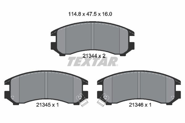 TEXTAR 2134401 Brake pad set, disc brake