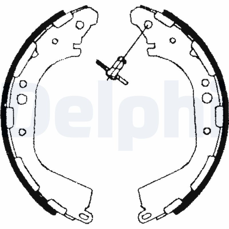 DELPHI LS1709 Brake shoe set