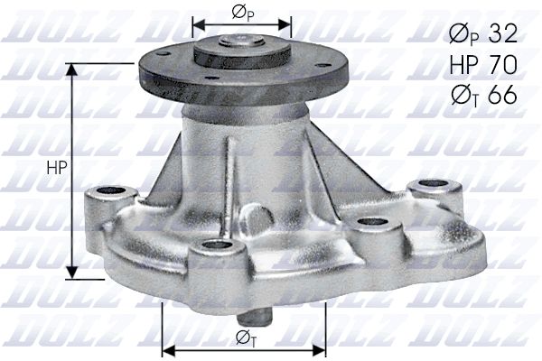 DOLZ O129 Water pump, engine cooling