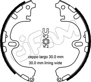 CIFAM 153-433 Brake shoe set