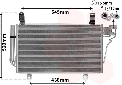 VAN WEZEL 27015700 Condenser, air conditioning
