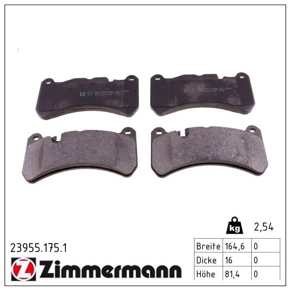 ZIMMERMANN 23955.175.1 Brake pad set, disc brake