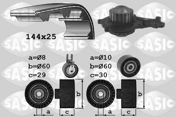 SASIC 3906109 Water pump & timing belt kit