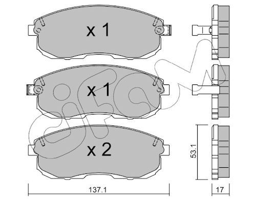 CIFAM 822-404-0 Brake pad set, disc brake