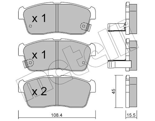 METELLI 22-0415-0 Brake pad set, disc brake