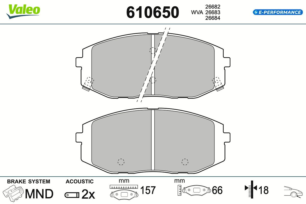 VALEO 610650 Brake pad set, disc brake