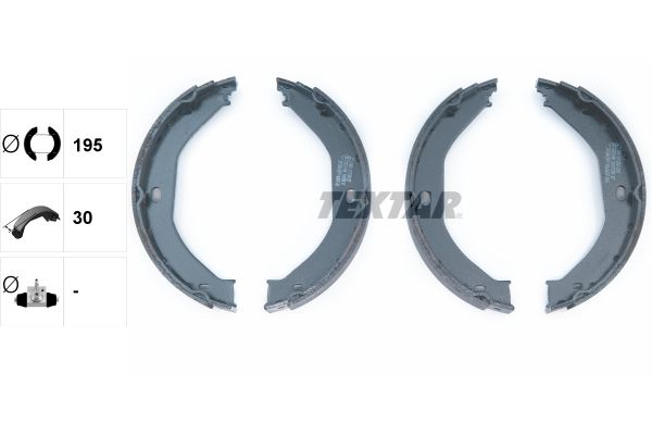 TEXTAR 91071700 Brake shoe set, parking brake