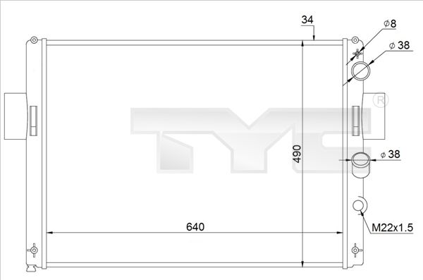 TYC 715-0003-R Radiator, engine cooling