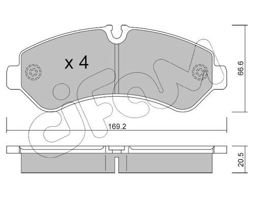 CIFAM 822-1276-0 Brake pad set, disc brake