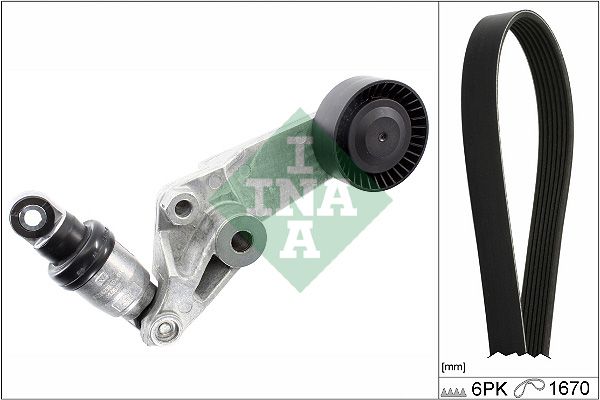 SCHAEFFLER INA 529 0474 10 V formos rumbuotas diržas, komplektas