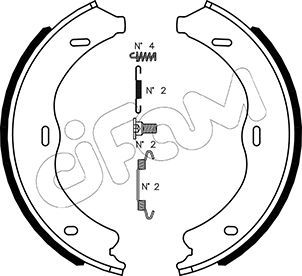 CIFAM 153-507K Brake shoe set, parking brake